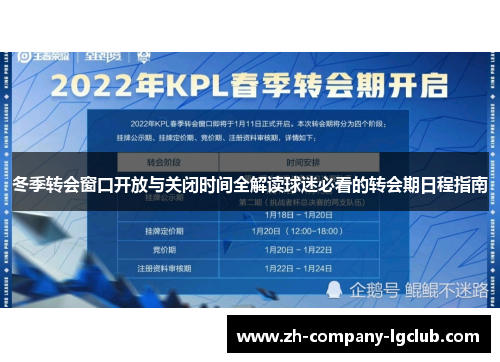 冬季转会窗口开放与关闭时间全解读球迷必看的转会期日程指南 冬季转会窗口开放与关闭时间全解读球迷必看的转会期日程指南