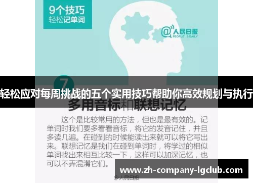 轻松应对每周挑战的五个实用技巧帮助你高效规划与执行